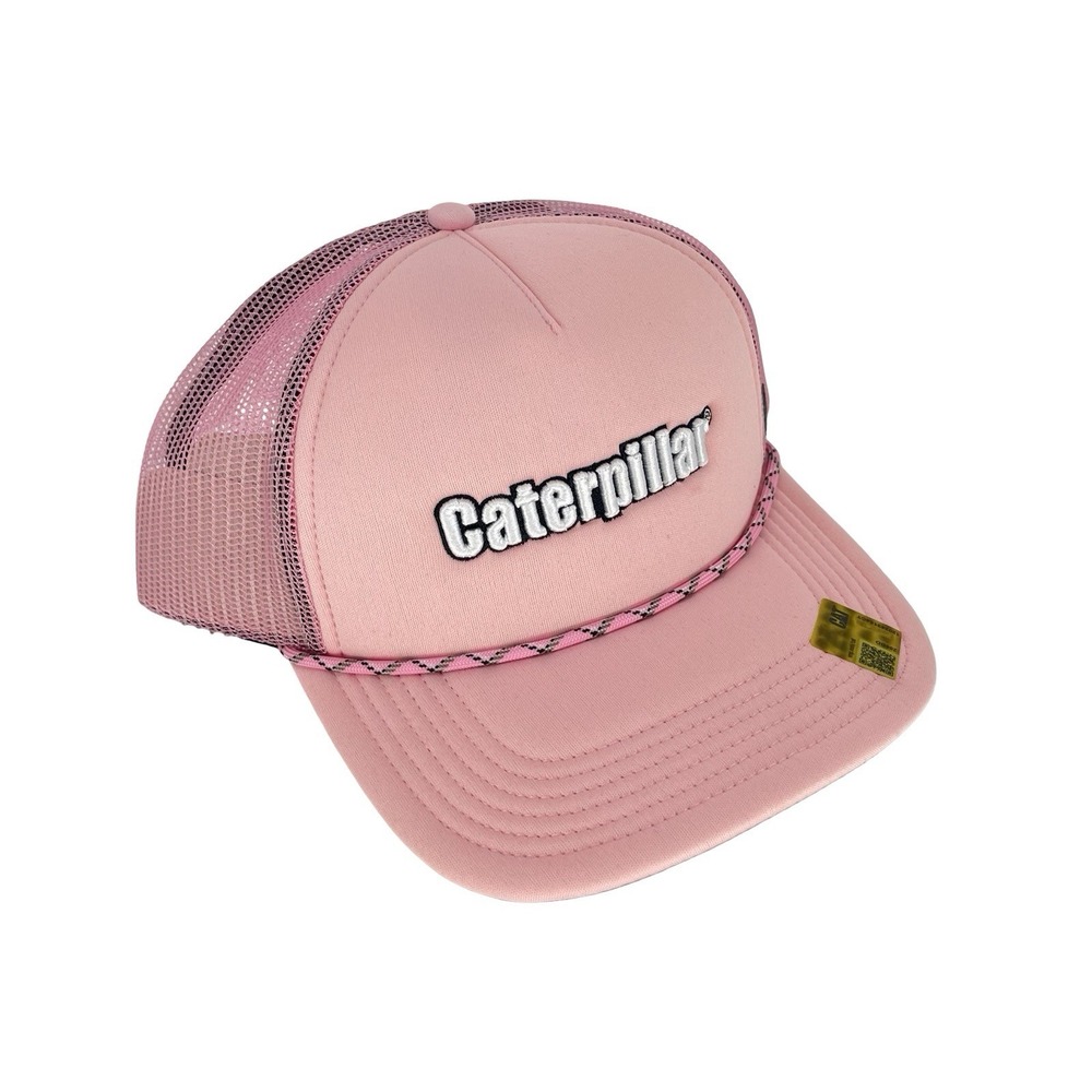 Caterpillar CAT Pink Trucker Hat Women Snapback Y2K Coquette Workwear Cap